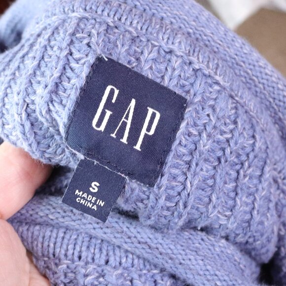 GAP | Ribbed Knit Sweater Small Cotton Balloon Sleeve - Picture 5 of 6